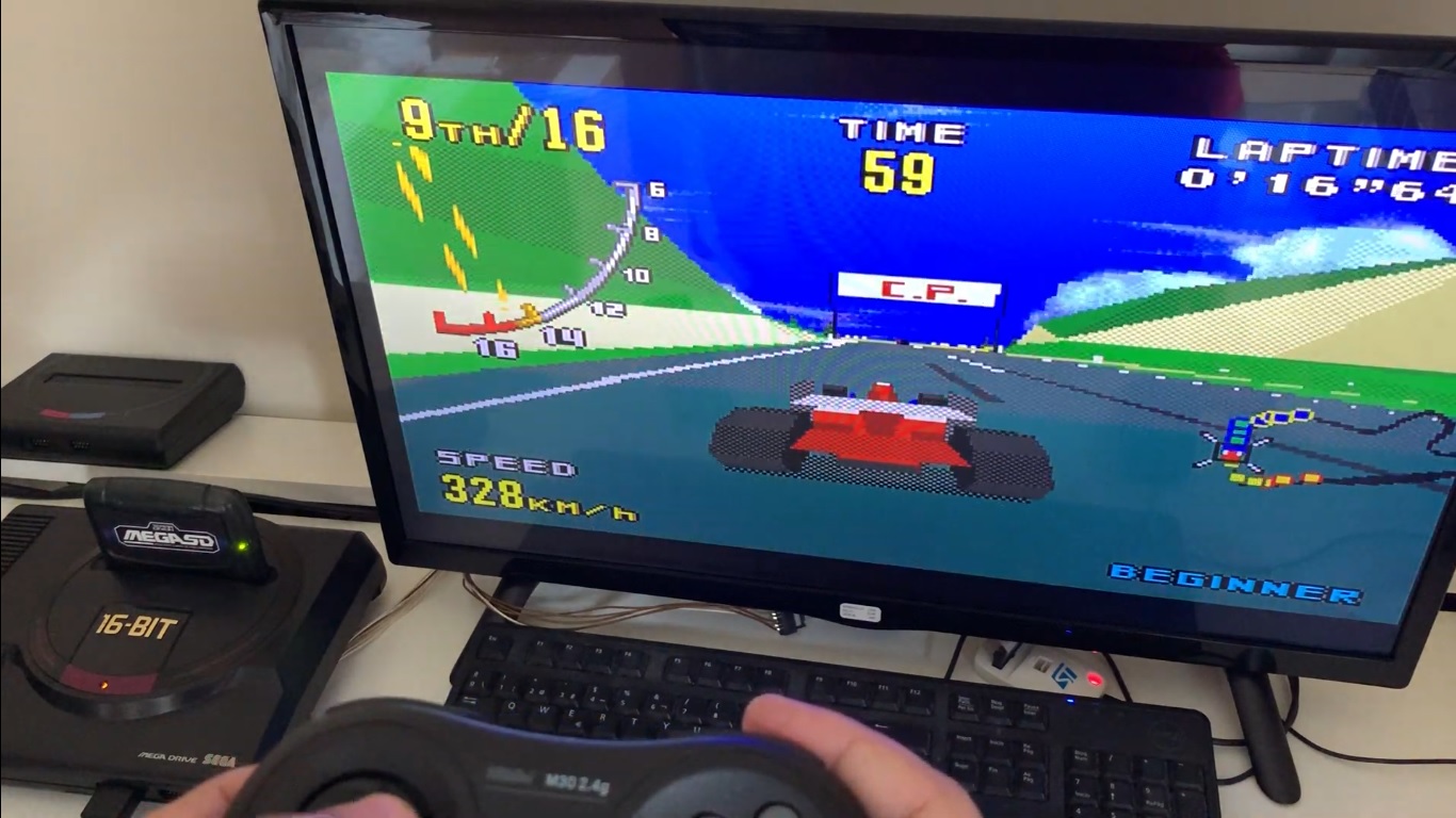 The Mega SD will run Virtua Racing!
