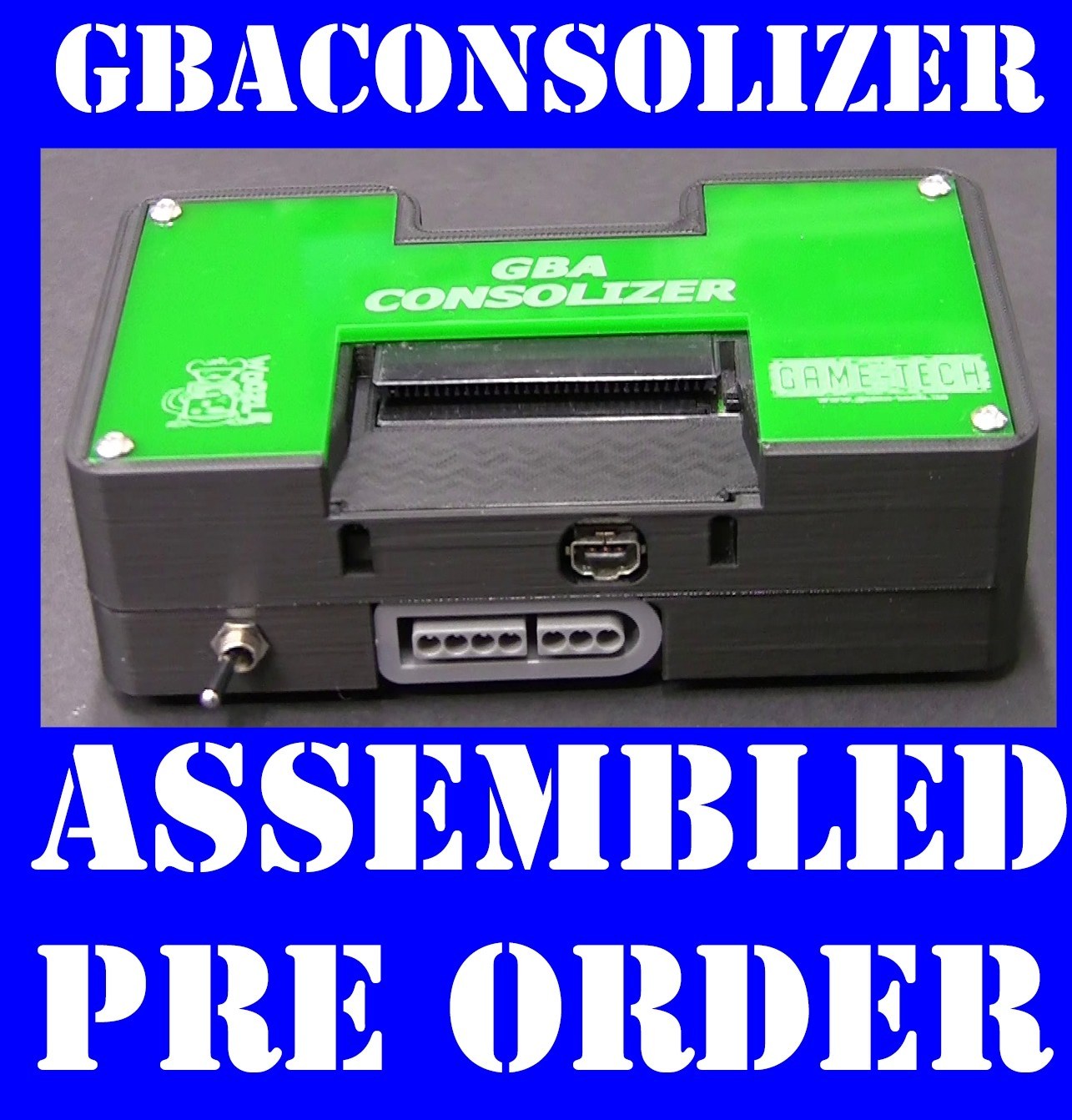 Fully assembled GBA Consolizer by Game-Tech US