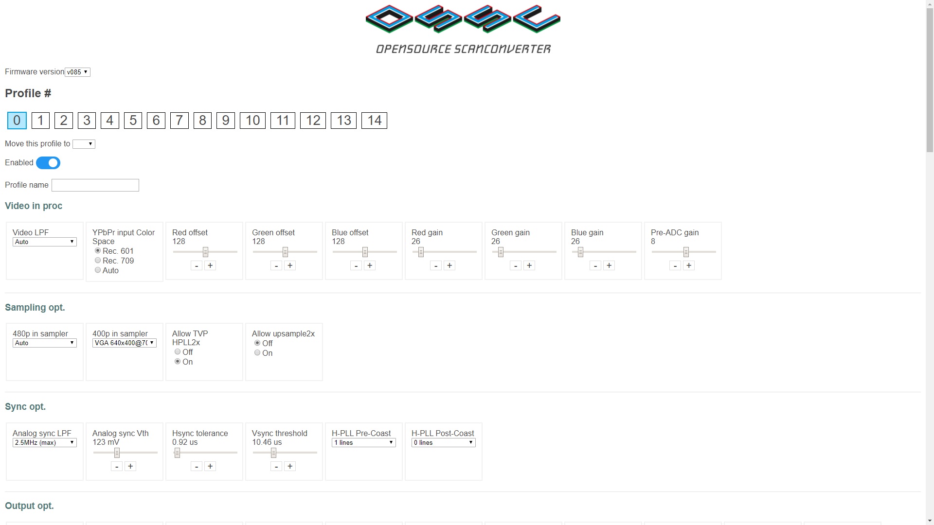 OSSC Profile Maker