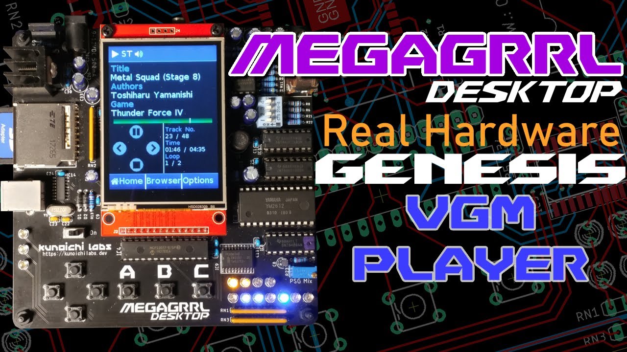 MEGAGRRL Hardware Genesis Audio Player
