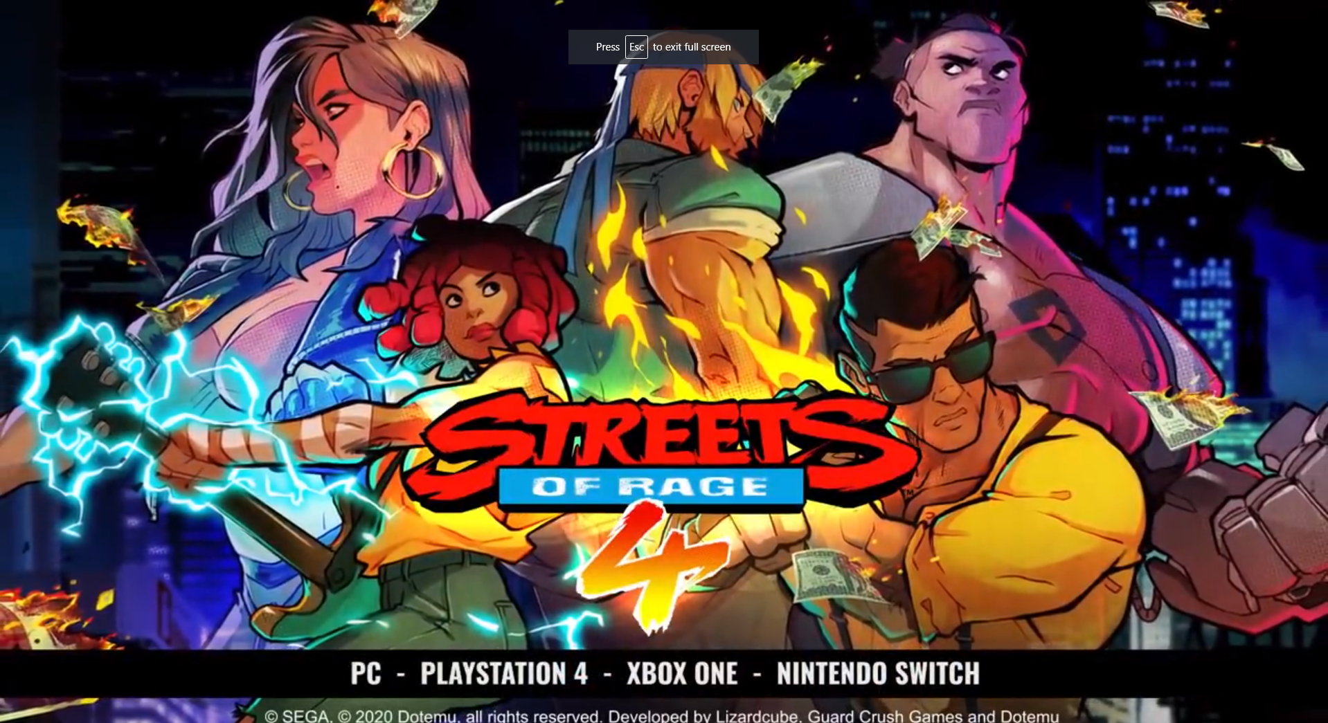 Streets of Rage 4 Adds New Character & 4 Player Co-op