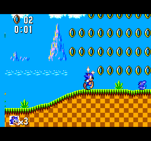 An edited level in Sonic the Hedgehog for Master System