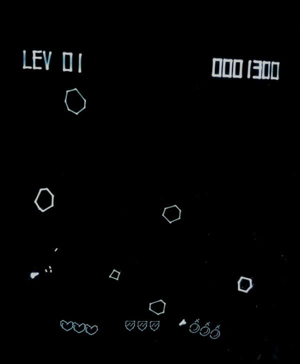 Hyperoids gameplay. It is similar to Asteroids