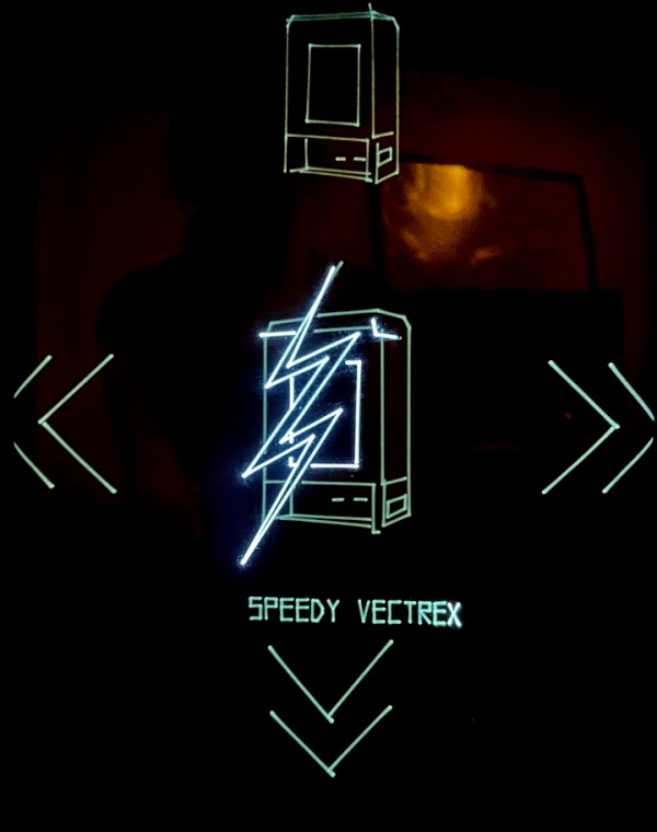 PiTrex menu showing Speedy Vectrex