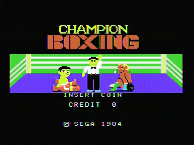 Champion Boxing, showing a coin input