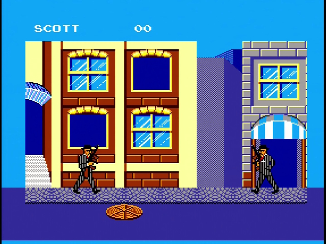 Gangster Town gameplay showing gangsters in the town