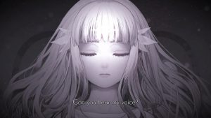 Screen of the intro cutscene in Ender Lilies